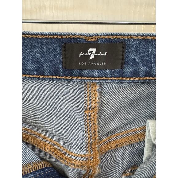 7 for All Mankind Women's Dark Wash Ultra High-Rise Dojo Stretch Denim Jeans 30 - Picture 8 of 11